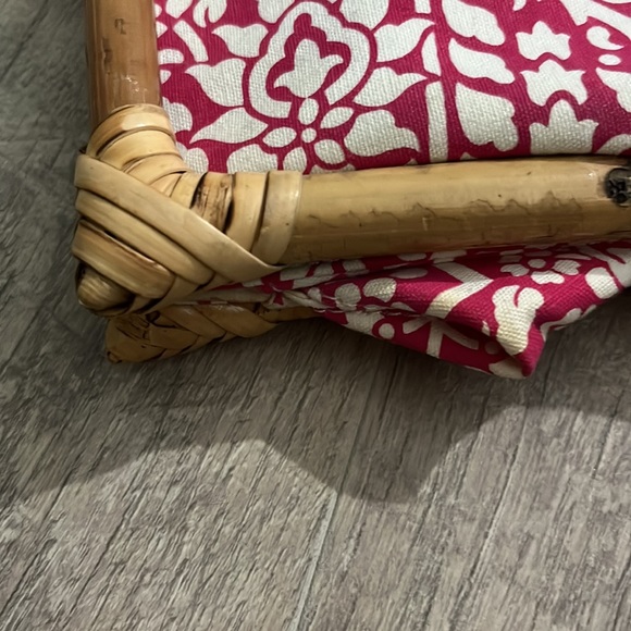 3/$30 Donna Dixon Pink & White Clutch w/Bamboo Handle. EUC. - Picture 5 of 6